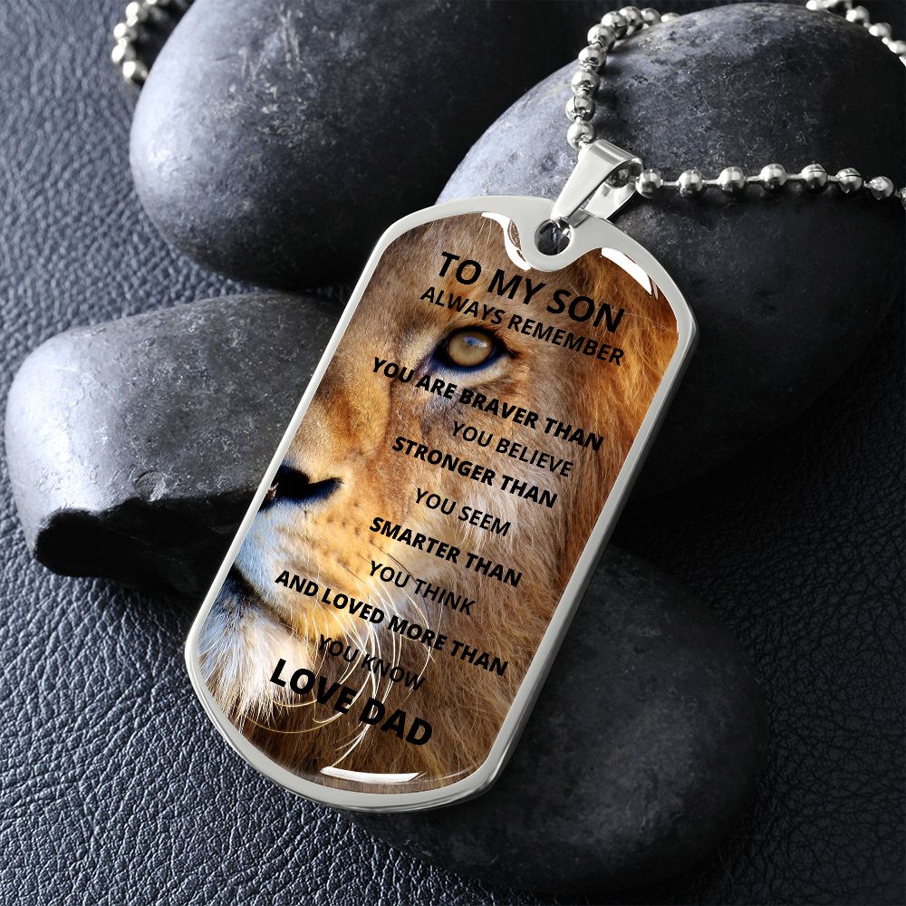 TO MY SON DOG TAG
