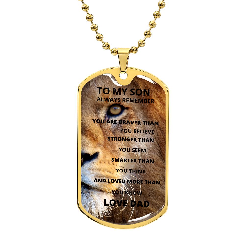 TO MY SON DOG TAG