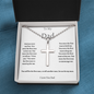 TO MY DAD STAINLESS CROSS NECKLACE WITH BALL CHAIN