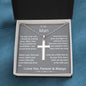 TO MY MAN Stainless Cross Necklace with Ball Chain