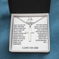 TO MY INCREDIBLE FATHER Stainless Cross Necklace with Ball Chain