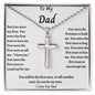 TO MY DAD Stainless Cross Necklace with Ball Chain