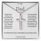 TO MY DAD STAINLESS CROSS NECKLACE WITH BALL CHAIN