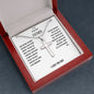 TO AN INCREDIBLE FATHER Stainless Cross Necklace with Ball Chain