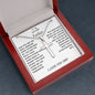 TO MY INCREDIBLE FATHER Stainless Cross Necklace with Ball Chain