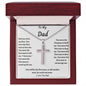 TO MY DAD Stainless Cross Necklace with Ball Chain