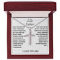 TO MY INCREDIBLE FATHER Stainless Cross Necklace with Ball Chain