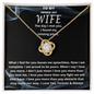 TO MY SMOKIN HOT WIFE LOVE KNOT NECKLACE