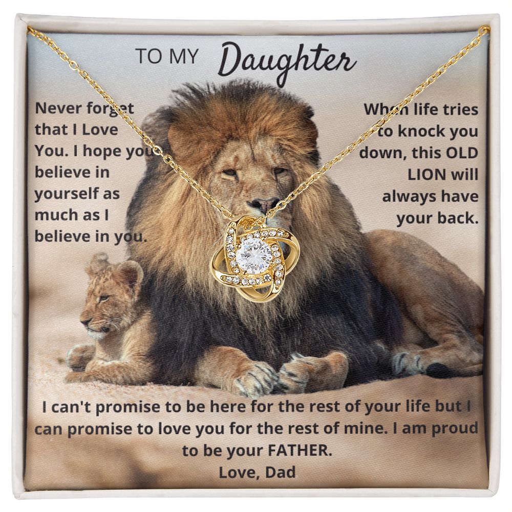 To MY DAUGHTER 2 Love Knot Necklace
