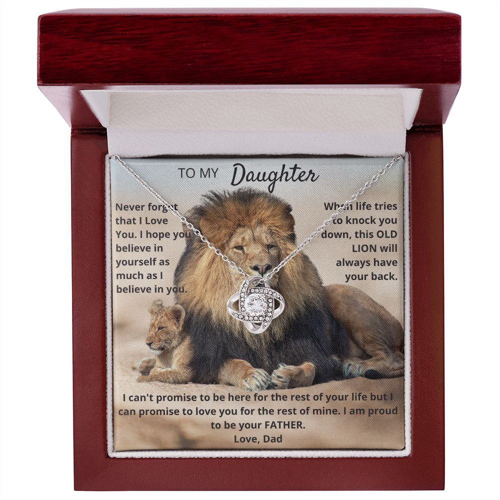To MY DAUGHTER 2 Love Knot Necklace
