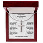 TO MY SISTER BFF Stainless Steel Cross Necklace