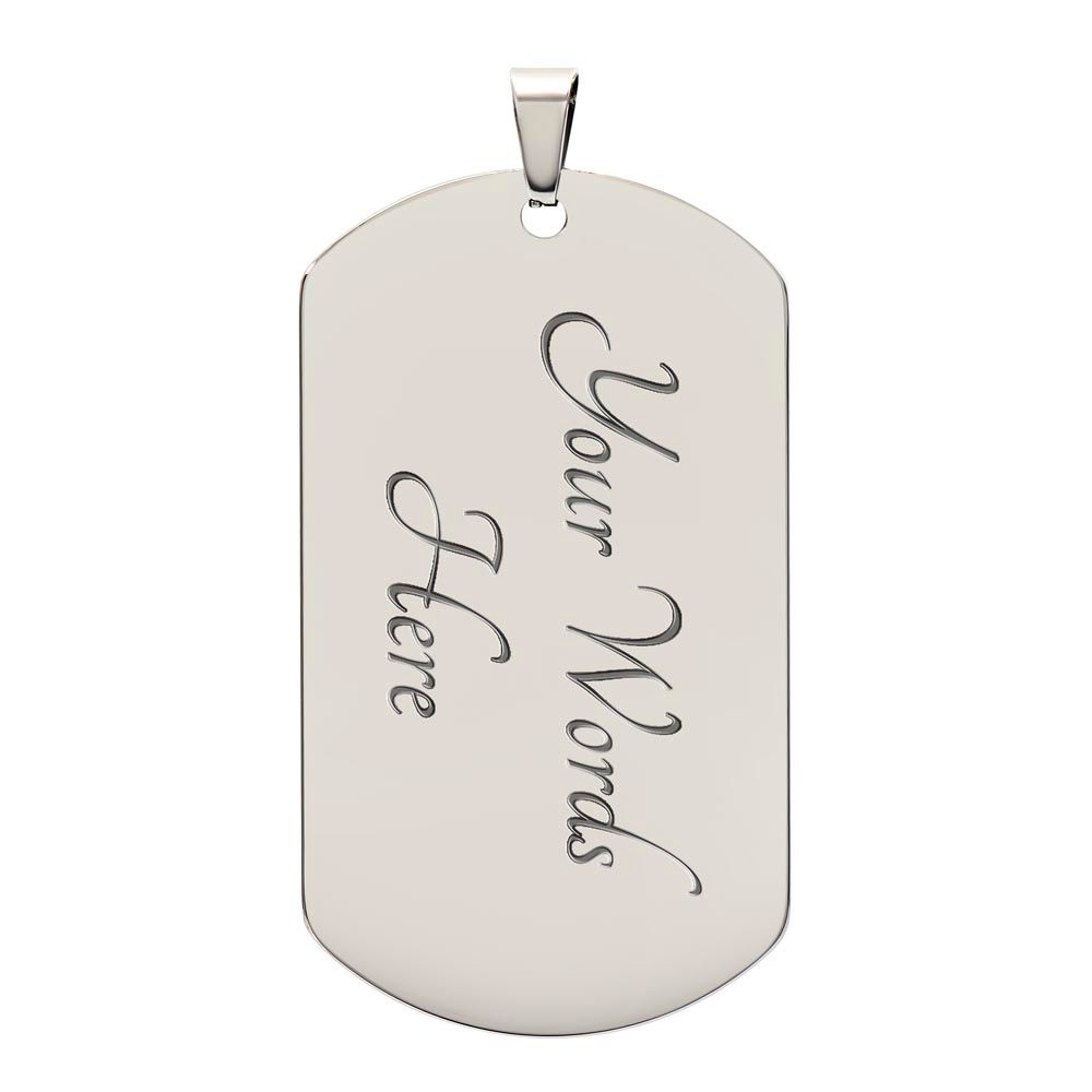 TO MY SON DOG TAG MOMGRAPHIC DOG TAG AND BALL CHAIN