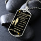 TO MY SON DOG TAG MOMGRAPHIC DOG TAG AND BALL CHAIN