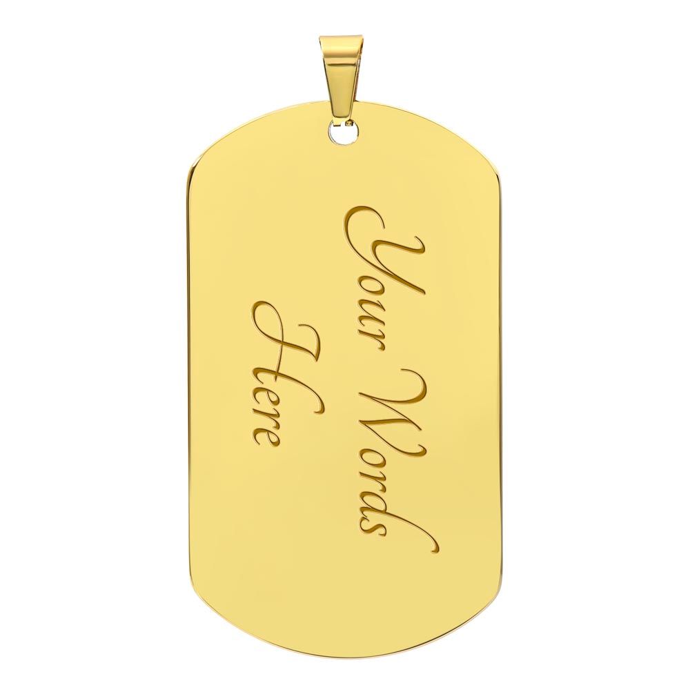 TO MY SON DOG TAG MOMGRAPHIC DOG TAG AND BALL CHAIN
