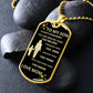 TO MY SON DOG TAG MOMGRAPHIC DOG TAG AND BALL CHAIN