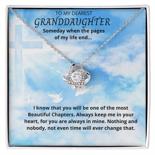 TO MY DEAREST GRANDDAUGHTER Love Knot Necklace