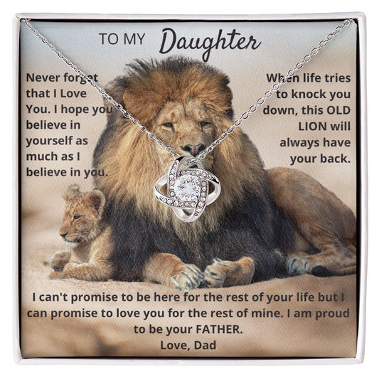 To MY DAUGHTER 2 Love Knot Necklace